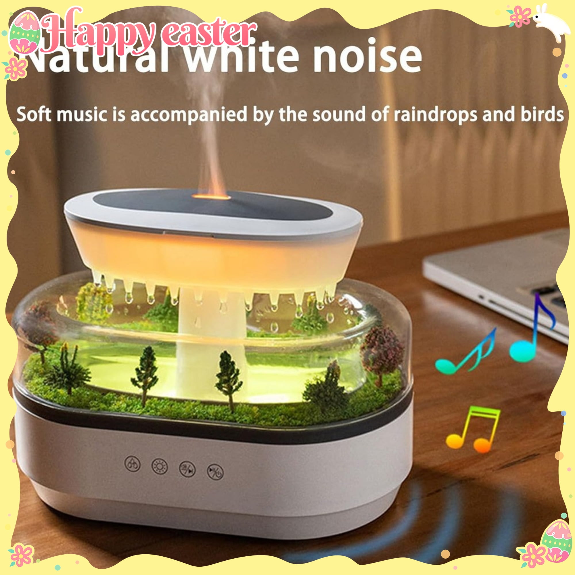 [7-Color Humidifier] 7-Color Gradient Lighting Serene Forest Home ...