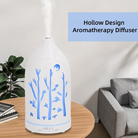 Led Flower Diffuser 7-Color LED Aromatherapy Diffuser with Auto Shut Off Quiet Operation ...