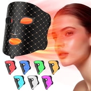 Red Light Therapy Mask for Face, Rechargeable LED Photon Face Mask for Face, Skin Tightening & Radiant Glow, Professional Home Skincare Device Black