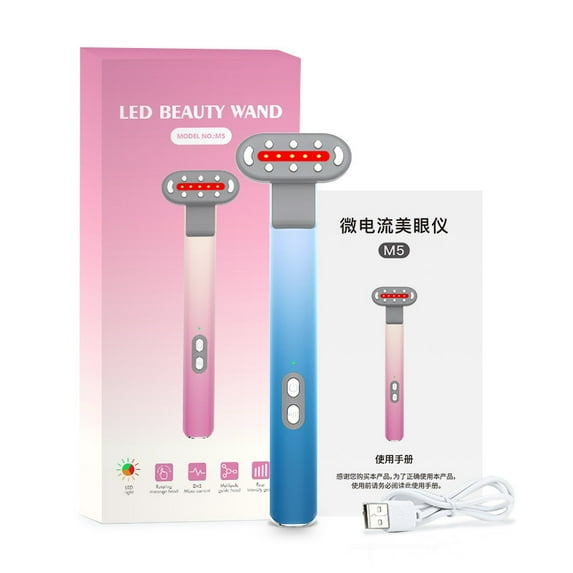 7-Color LED Light Therapy Eye Equipment, Under Eyes Face Red Light Therapy Massager, Micro-current Red Light Eye Massager Reduce Dark Circles, Eye Bags and Wrinkles (Gradient Blue)