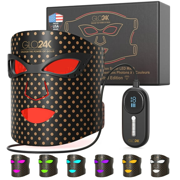 GLO24K 7 Color LED Photon Rejuvenation Super Mask