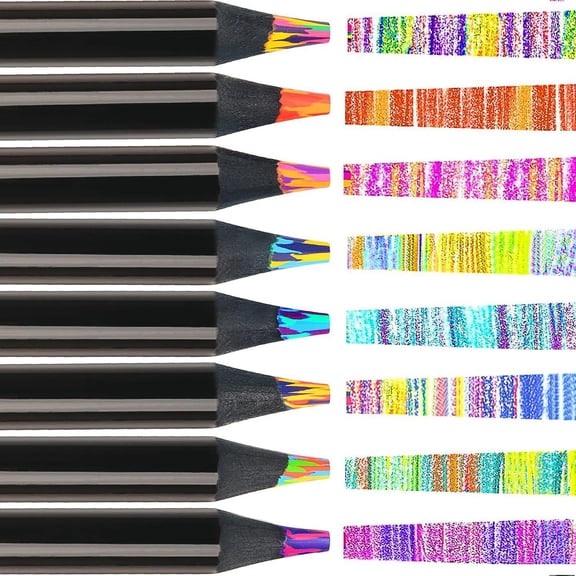 7-Color Rainbow Pencils 12-Piece Set, Professional Multi-Color Gradient Drawing Pencils for Artistic Sketching and Creative Journaling Stationery Supplies Office & Craft & Stationery