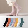 thumbnail image 1 of 7 Color Warm Winter Cozy Thermal Thick Socks Floor Socks For Women Winter Thick Warm Hiking Cozy Crew Comfy Warm Socks Size One Size 7 Pairs, 1 of 1