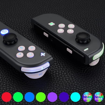 7 Colors 9 Modes Luminated Cherry Blossoms Pink ABXY Triggers for Nintendo Switch/OLED Model Joycon