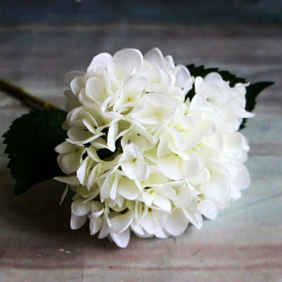 7 Colors Artificial Flowers Hydrangea Bouquet for Home Wedding Party Decor Flower Arrangements, White