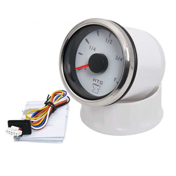 7 Colors Backlight HIG Gauge 52mm Sewage Level Gauge 0-190ohm/240-33ohm Holding Tank Level Gauge Fit For Marine Boat Car ,Lasting Durability