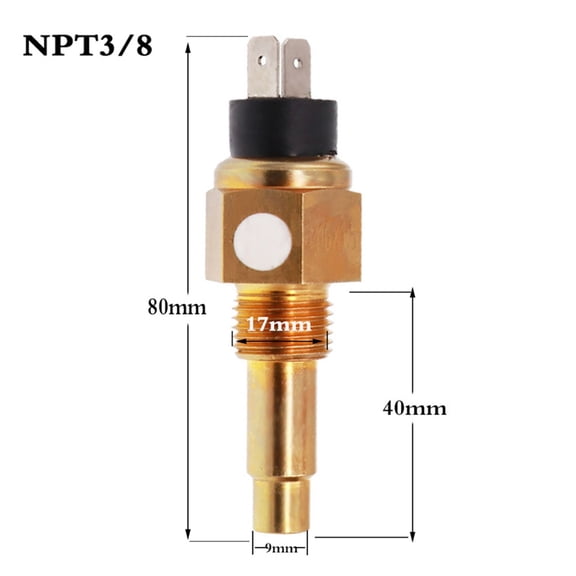 7 Colors Backlight Water Temperature Gauge 52mm Water Temp Meter 40~120 3/8 NPT Sensor For Marine Boat Car Indicator ,Easy to Install