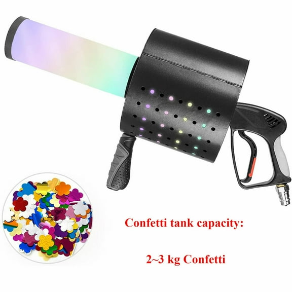 7 Colors LED CO2 Jet Confetti Machine DJ Party Club Stage Confetti Cryo Gun+Hose