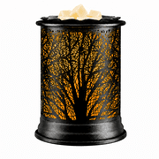 UNTIMATY Electric Wax Warmer with 7 Colors LED Changing Light Wax Melt Warmer Fragrance Warmer for Home Office Gifts & DecorBlack Forest