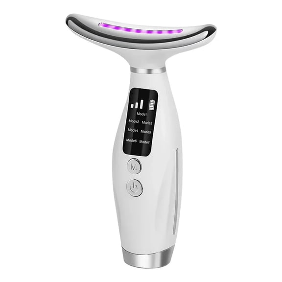 7 Colors LED Photon Therapy Face Neck Beauty Device 7 Modes 3 Levels Vibration Massage Skin Lifting Anti Wrinkle Machine Home Us