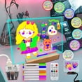 thumbnail image 1 of 7 Colors Remote Control Acrylic Dry Erase Board with Light Up Wooden Stand for Desk 11.81 x 7.87” Clear Desktop Note Memo White Board Notepad Table LED Letter Massage Boards for Personal Creative Use, 1 of 10