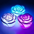 thumbnail image 1 of 7 Colors Rose Flower LED Night Light Bedroom Gift Romantic Small Night Lamp, 1 of 7