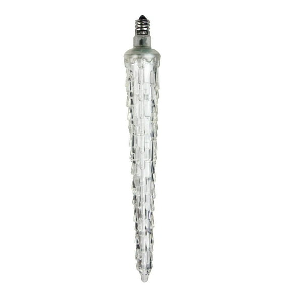 7" Commercial Cool White Steady Burning LED Icicle Christmas Light Bulb
