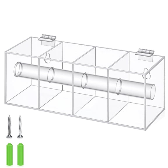 7 Compartment Acrylic Label Dispenser For Wall Mounting To Organize Label Information And Date Sticker Efficiently