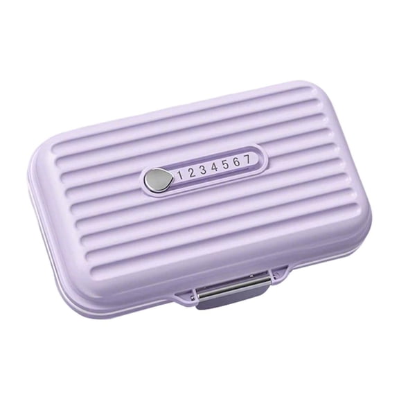 7-Compartment Portable Pill Organizer Box, Compact Weekly Medication Storage Case