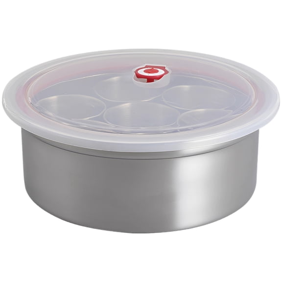 7-Compartment Spice Organizer, Stainless Steel Masala Box with Airtight Lid, Deepened Design Spice Box for Kitchen, for BBQ, Home