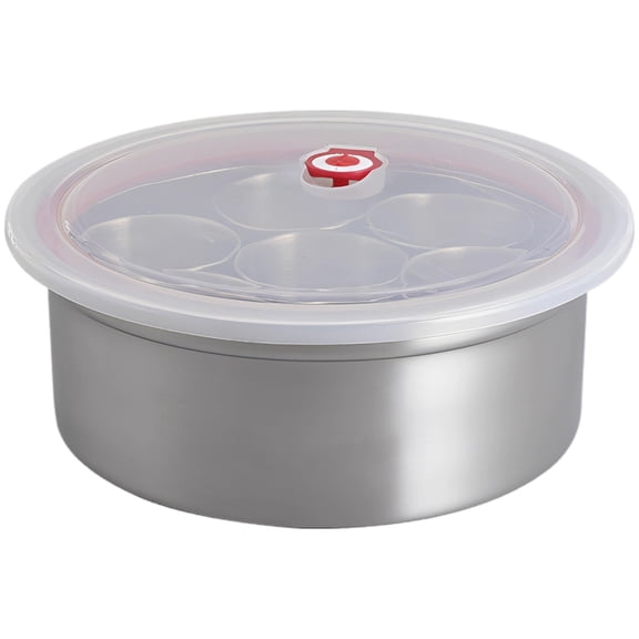 7-Compartment Spice Container,Stainless Steel Masala Box with Airtight Lid,Deepened Design Spice Box for Kitchen,for BBQ,Home