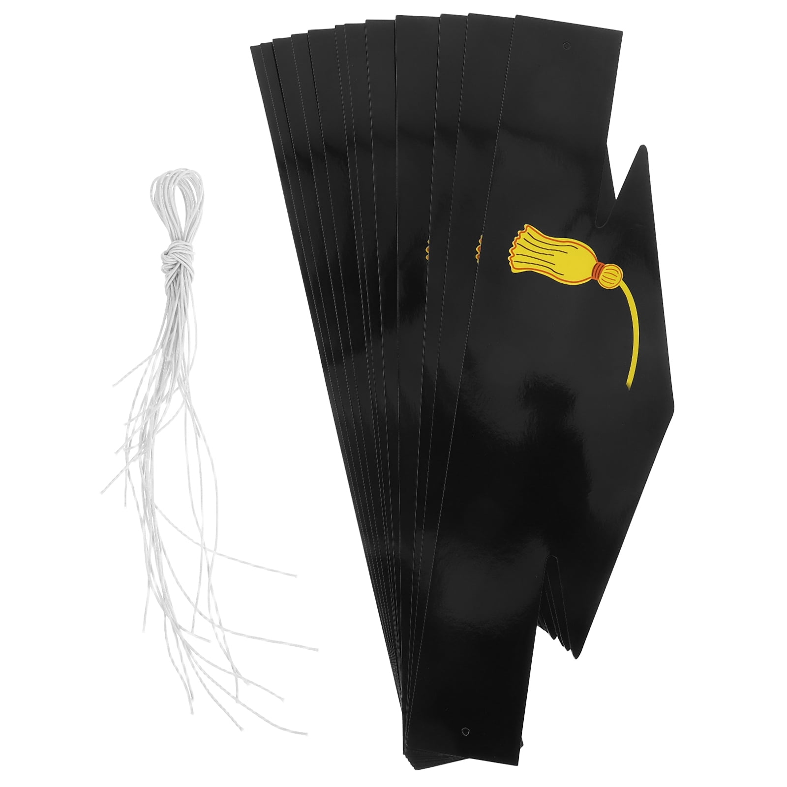 7 Count Doctor Paper Hat Props Cap DIY Graduation Caps Black Child