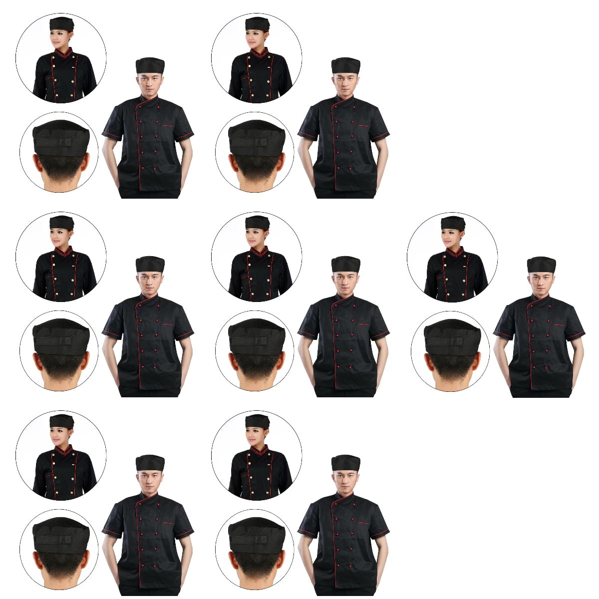 7 Count Has Skull Cap Mesh Chef Hat Brimless Cap Chef Hats for Women