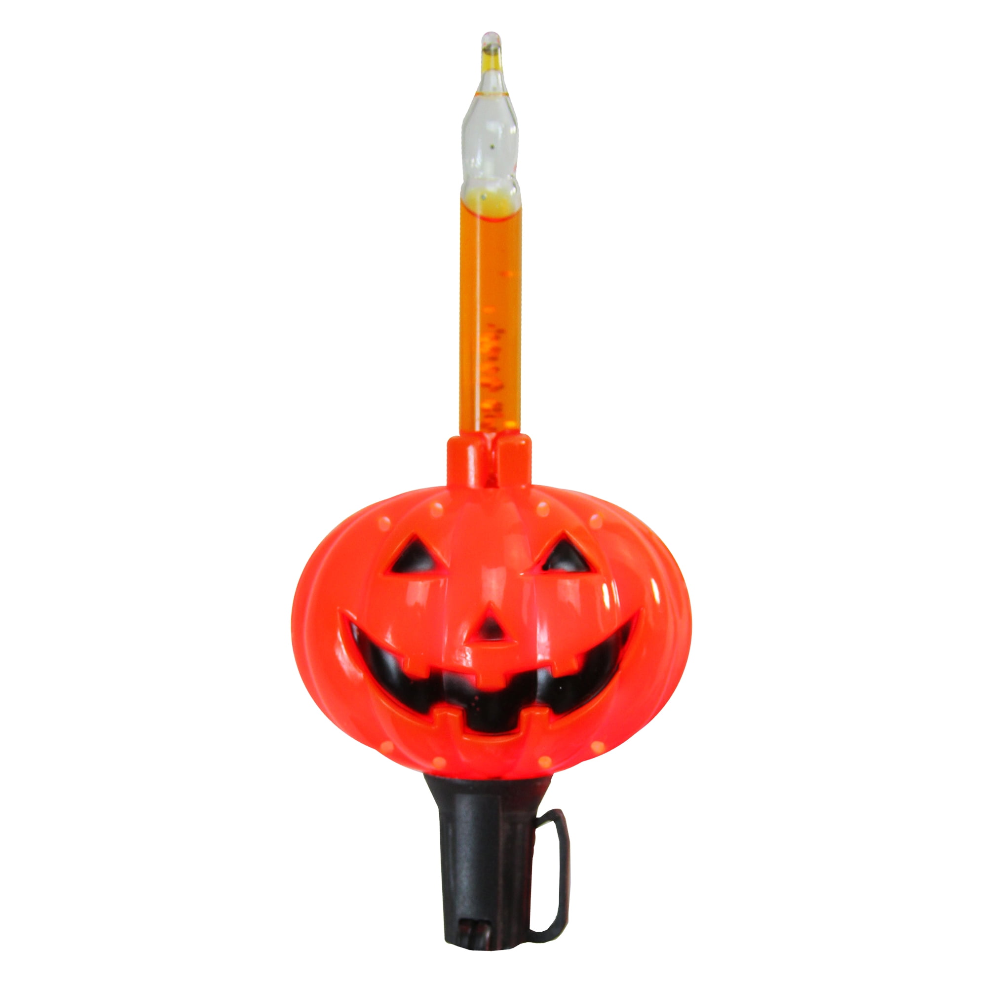7-Count Jack O'Lantern Halloween Bubble Lights 6ft Black Wire