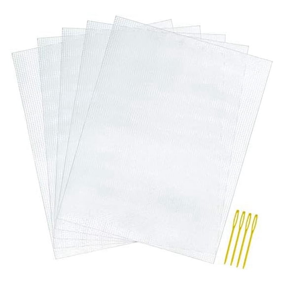 HOT 7 Count Plastic Canvas Sheets, 10.2x13.2 Inch Mesh, Eye Mesh for Embroidery, Acrylic Yarn Crafting, Knit, 5PCS