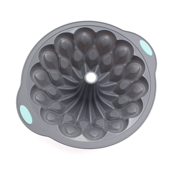 7 Cup Silicone Crown Bundt Pan, Non Stick Fluted Baking Mold for Oven, B