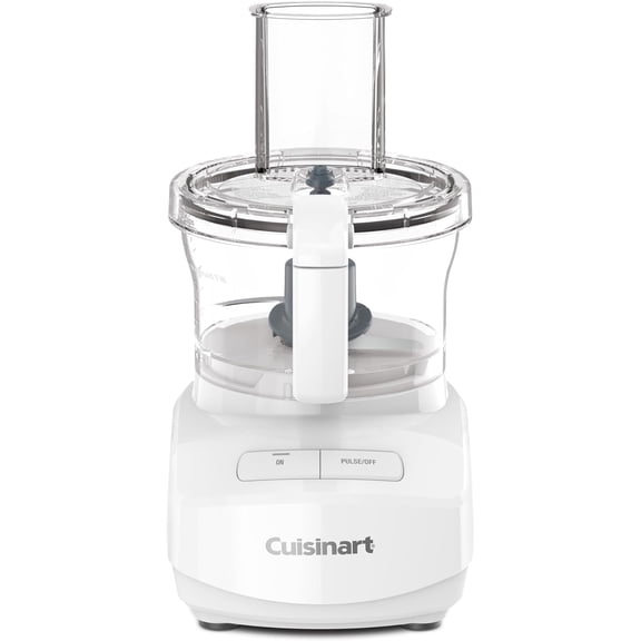 7-Cup Sleek and Modern Design Food Processor with Two Easy Controls and Universal Blade for Chopping, Mixing, and Dough (White)