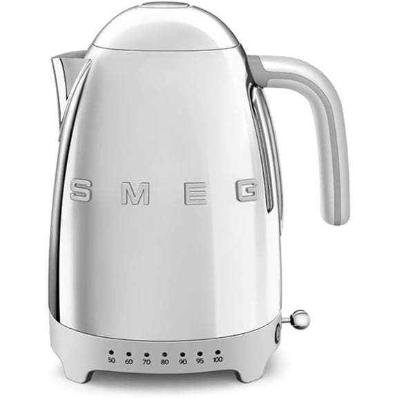 7-Cup Variable Temperature Electric Kettle - Retro Style Aesthetic with Advanced Technology - Stainless Steel, 1400W, 120V, 360 Swivel Base, Keep Warm Function (Stainless Steel)