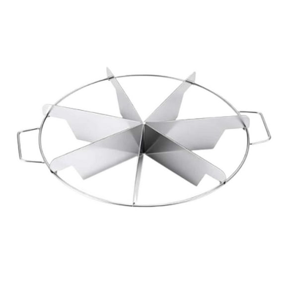 7-Cut Stainless Steel Pie Cutter Press, Circle Pie Cutter With Side Handles, Non Stick Pie Cutting Divider, Creates Beautifully Uniform Slices Of 7 Pie(13.3Inch)