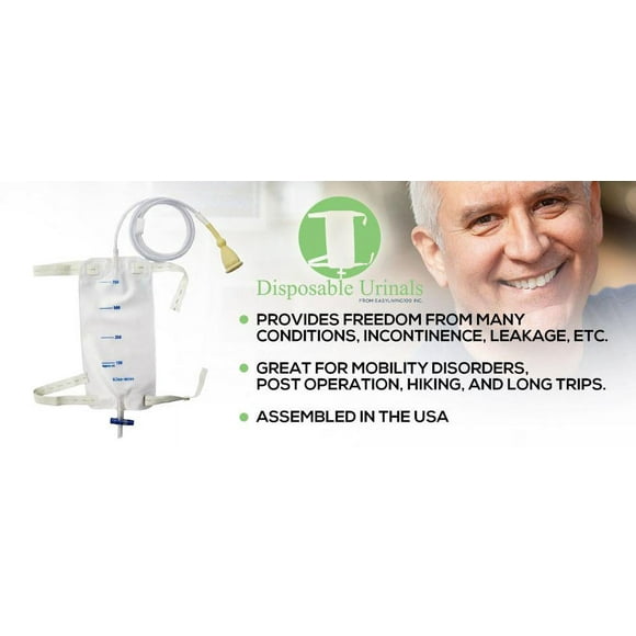 7 DAY SUPPLY Urine Leg Bag Collector Catheter Male PORTABLE Wearable Men's Urinal 750ml SALE