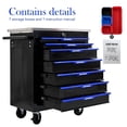 thumbnail image 1 of 7 DRAWERS MULTIFUNCTIONAL TOOL CART WITH WHEELS-BLACK+BLUE, 1 of 8