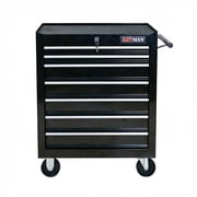 7 DRAWERS MULTIFUNCTIONAL TOOL CART WITH WHEELS-BLACK
