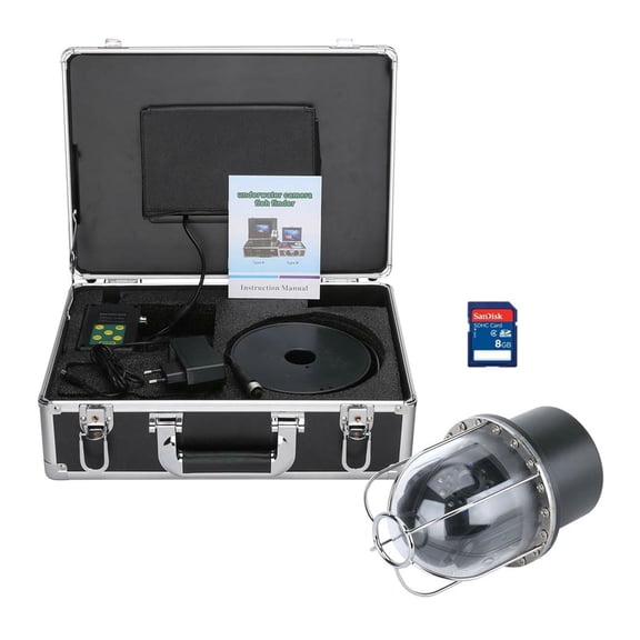 7"DVR Recorder 20m/50m/100m Underwater Fishing Video Camera Fish Finder IP68 Waterproof 20 LEDs 360 Degree Rotating Camera ,Fishing Observation Device