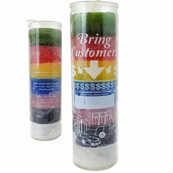 7 Day Candle Bring Customers - Multi-Color Glass Jar Candle