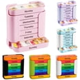 thumbnail image 1 of 7-Day Medication Organizer - Stackable Weekly Pill Organizer with 7(Days)×4(Morning/Noon/Evening/Night) Compartments,T, 1 of 5