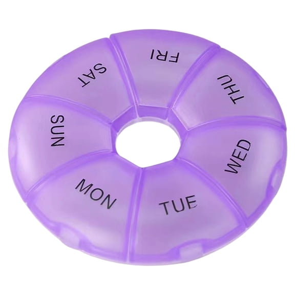7 Day Pill Box, Transparent Pill Box Weekly, Pill Planner Remark Medicine Organizer Daily Weekly, Portable Vitamin Holder for Daily Medication Supplement Fish Oil 1 Pcs 5"