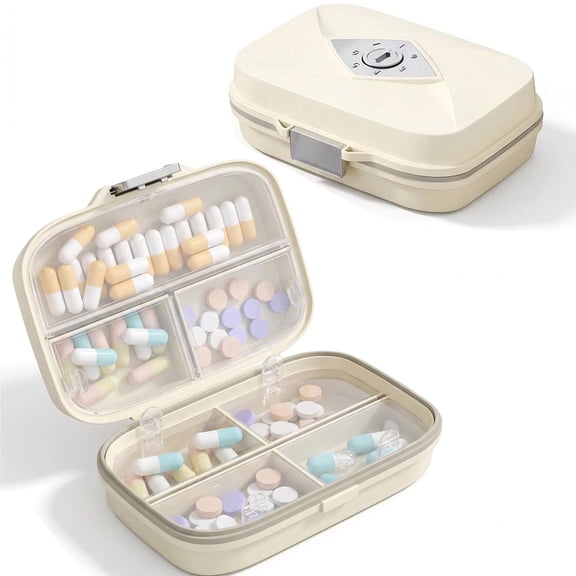 7 Day Pill Organizer, Large Capacity Supplement & Vitamin Case, Triple-Seal Moisture-Proof Travel Medicine Box, Portable Multi-Purpose Travel Jewelry Organizer, Safe Food-Grade Non-Toxic Storage Case