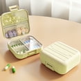 thumbnail image 1 of 7-Day Pill Organizer, Portable Vitamin & Fish Oil Container with 7 Compartments, Travel-Sized Clear Plastic Case for Purse or Pocket, White Pink Yellow Options, 1 of 6