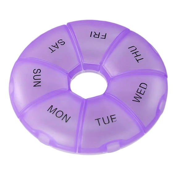 7-Day Pill Organizer - Rainbow Colors, Detachable, Portable Medication Storage