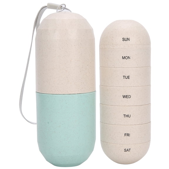 7-Day Portable Pill Organizer - Weekly Travel Medicine Case with Moisture-Proof Sealing