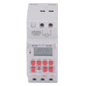7 Day Programmable Timer Switch, Digital LCD Display for 35mm DIN Rail Mount, 30A High Capacity, AC 220V, Industrial Control Timer