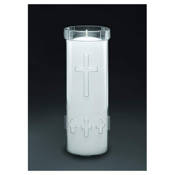 7 Day Sanctuary Candles (24 Pack) - Plastic Container - Emkay Brand - Long Lasting Religious Votive Candles - Made in America - Spiritual Remembrance & Meditation