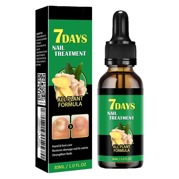 7-Day Toenail Fungus Repair Treatment – 1 Pack (30ML Each) – Nail Care for Discolored & Damaged Nails