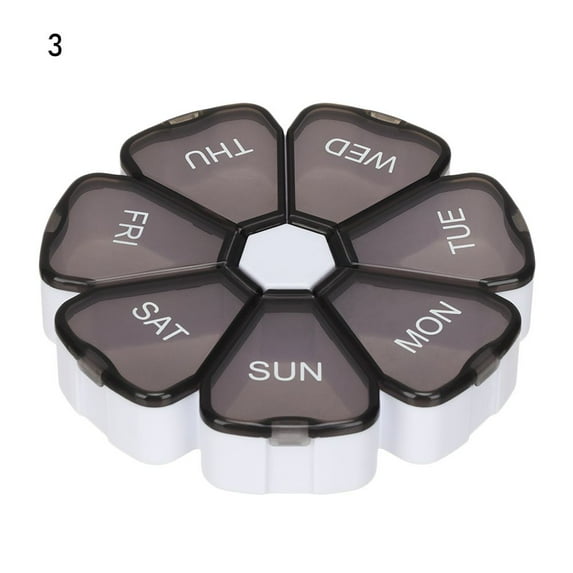 7 Day Travel Organizer Portable Pill Dispenser Container Tablet Holder Pill Case Pill Box Medicine Organiser 3