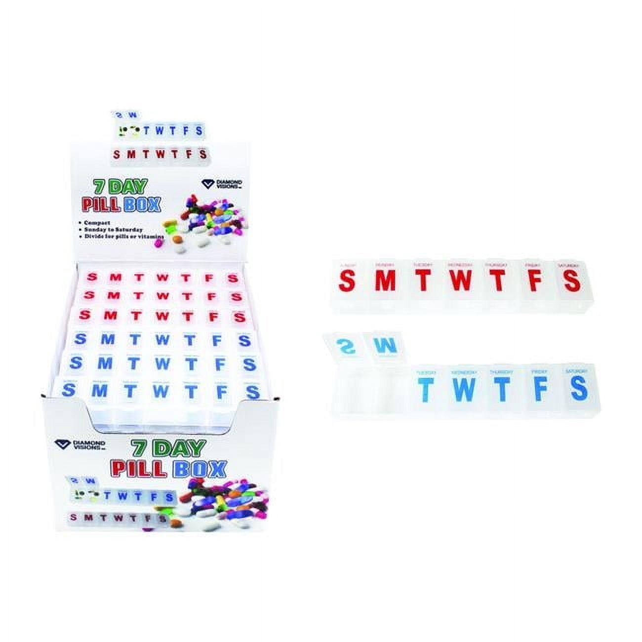 7 Day White Pill Organizer - Case of 36