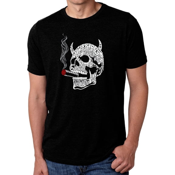 7 Deadly Sins Skull - Men's Premium Blend Word Art T-Shirt