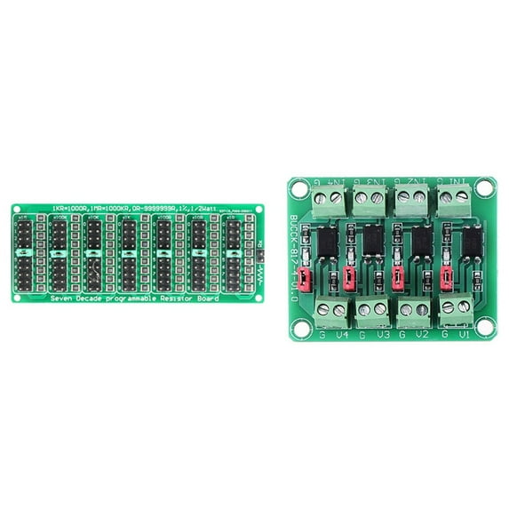 7 Decade 1R - 9999999R Programmable SMD Resistor with Voltage Isolation Board Voltage Control Switching Driver Module