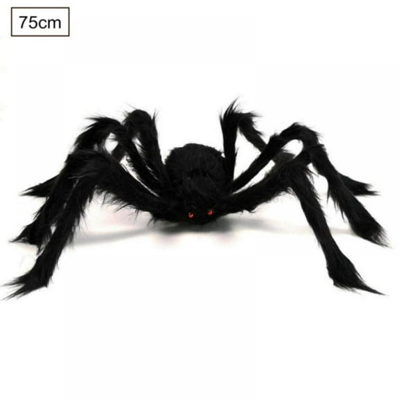 7 Different Sizes Large Black Hairy Spider - Scary Halloween Decoration Haunted House Prop