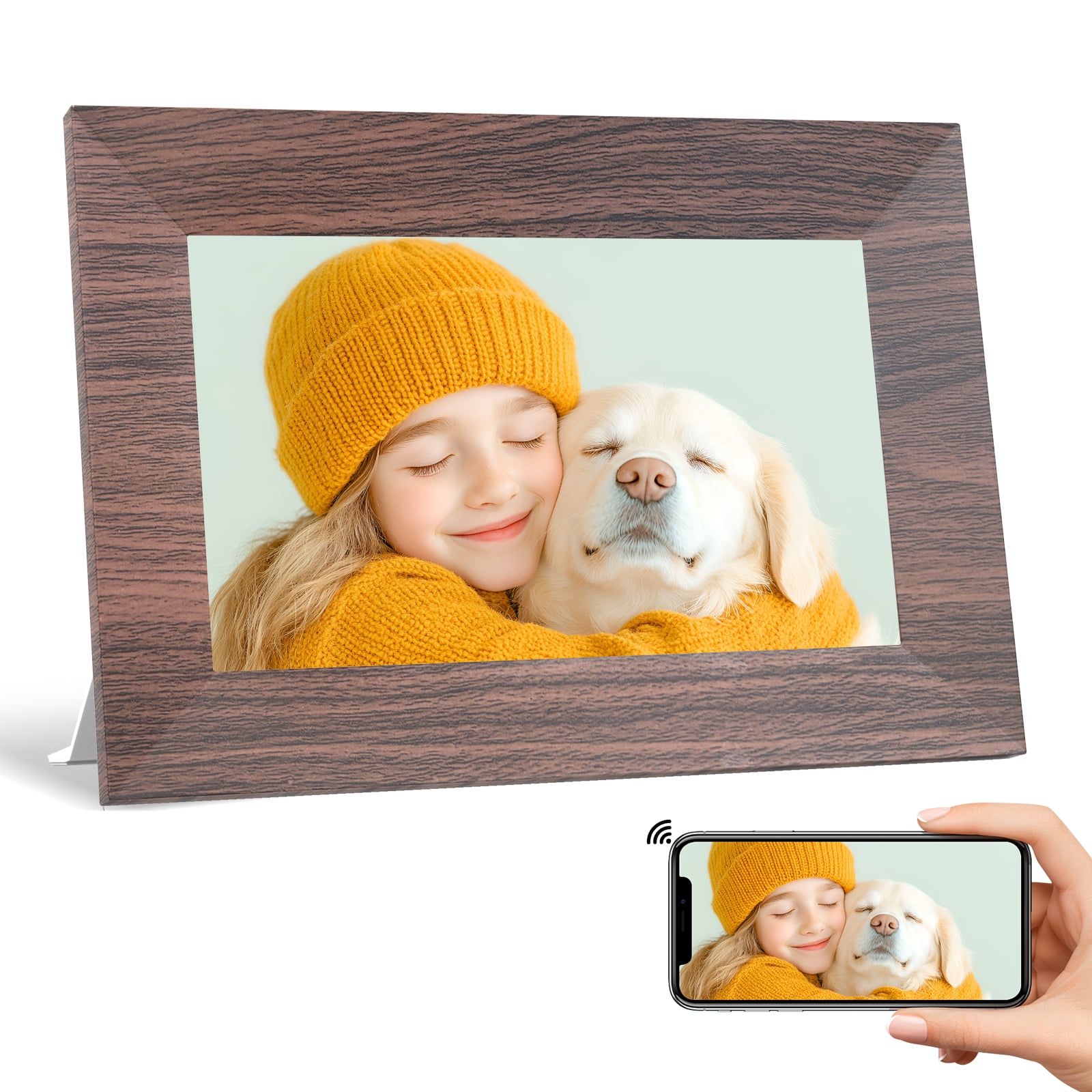 7” Digital Picture Frame with 32GB Storage, WiFi Digital Photo Frame ...