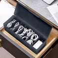 thumbnail image 1 of 7 Drawer Desktop Organizer Box, Multi Compartment Storage Case for Data Cables and Accessories, Transparent Plastic Storage Box for Office and Home Desk, 1 of 6